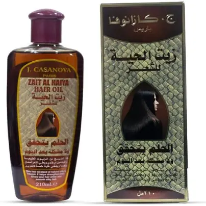 كازانوفا زيت شعر بزيت الحية 210مل